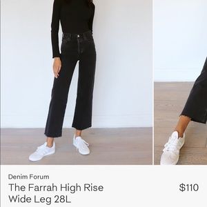 Denim Forum High Rise Wide Leg Jeans